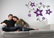 Květy Cameron - Dekorativní samolepky na zeď