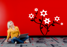 Rostlina Evelin - Dekorativní samolepky na zeď